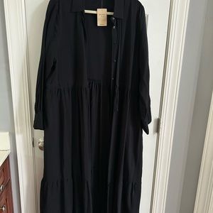 Black abaya ferace long jacket dress